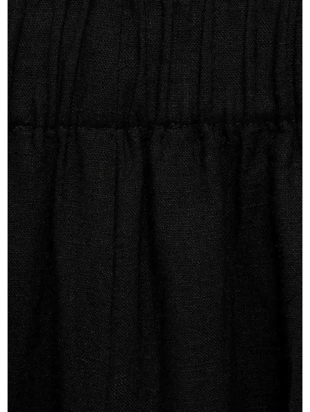 Mango Linen Blend Cropped Wide Leg Linen Pants NWT Black Size XS